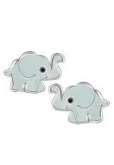 lovely baby elephant sterling silver stud baby earrings